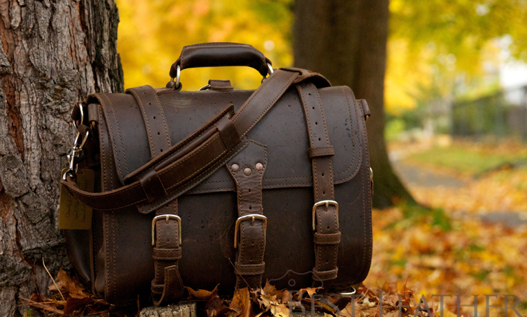 saddleback thin front pocket briefcase